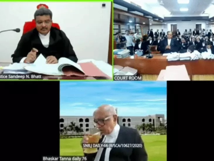 वर्चुअल सुनवाई के दौरान सीनियर एडवोकेट ने बीयर पी:गुजरात हाईकोर्ट का मामला, वकील पर कोर्ट की अवमामना का मामला शुरू
